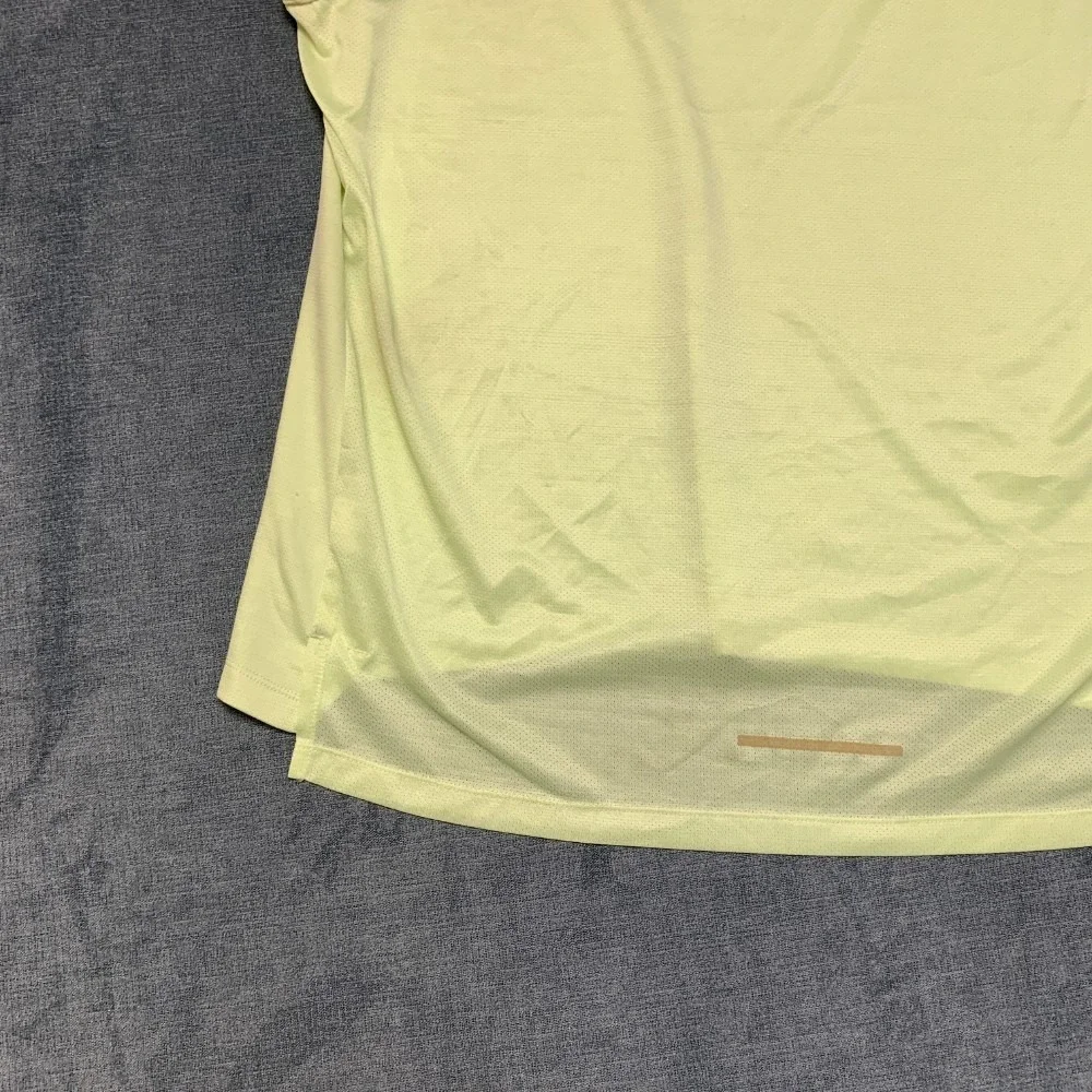 Nike Dri Fit Tank Top Womens XL Lime Green Mesh Lined Running Swoosh Performance